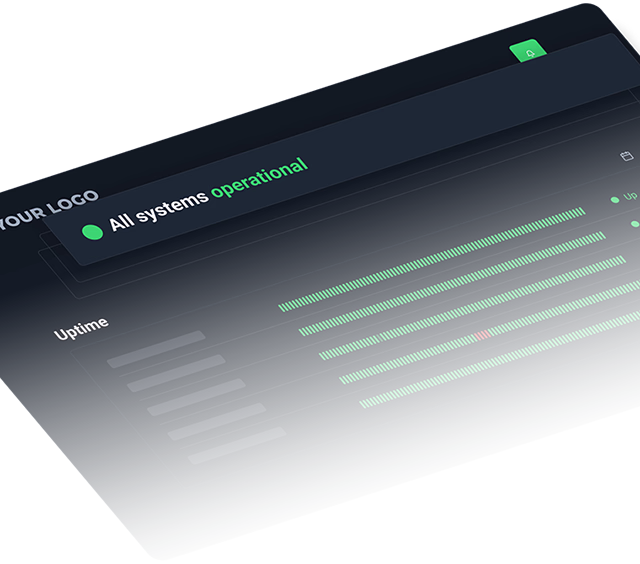 Build trust with
public status pages
